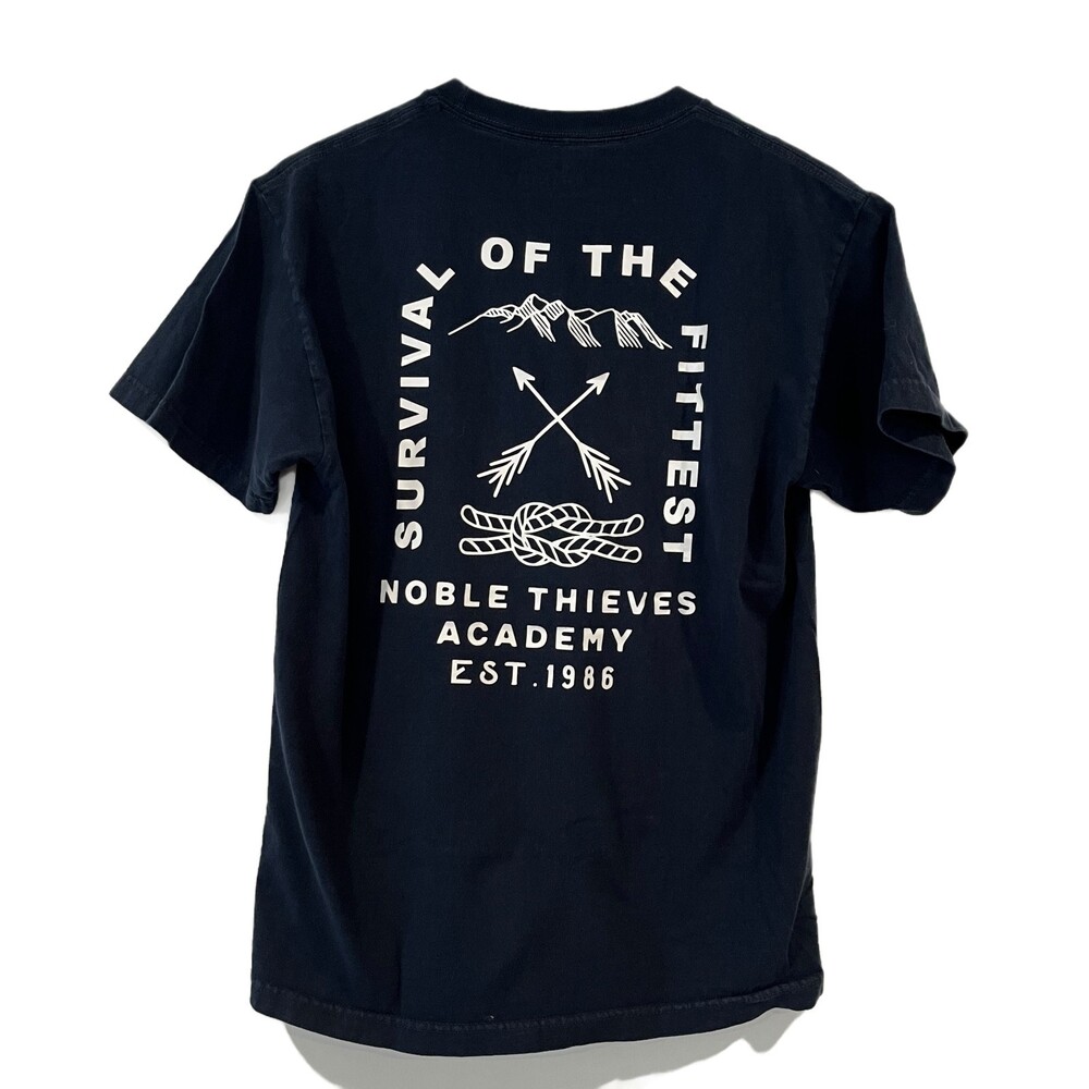 Noble Thieves Navy Blue T-Shirt Survival of the Fittest Casual Nautical